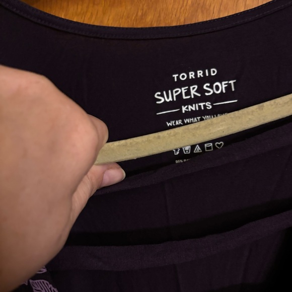 Torrid Super Soft Purple Floral Ladder Tunic 1X BNWT - Picture 6 of 9